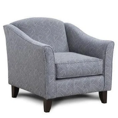 Contemporary Accent Chair with Tapered Legs